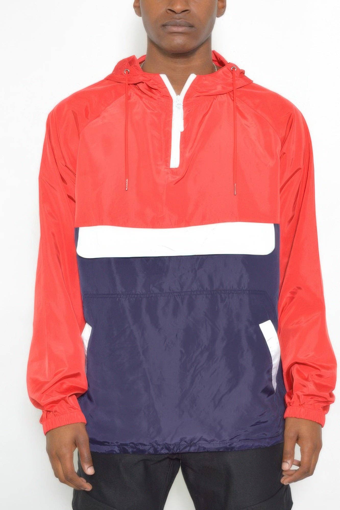 CC Wholesale Clothing - Wholesale Windbreaker - Men's - Color Block Anorak Jacket Pullover Windbreaker6