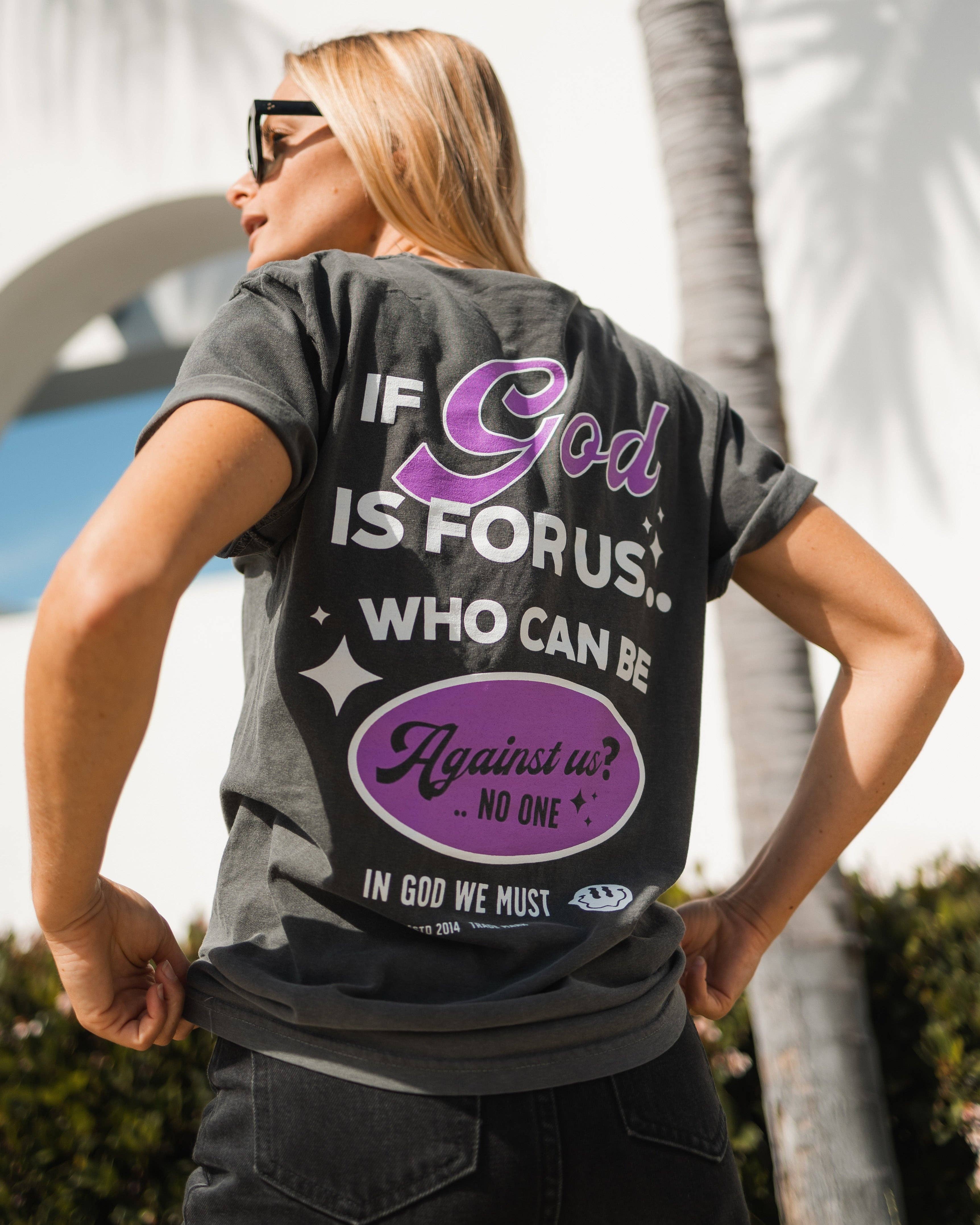 In God We Must – wholesale Screen printed t-shirt – unisex – Romans Mineral Wash Premium Pepper Tee4