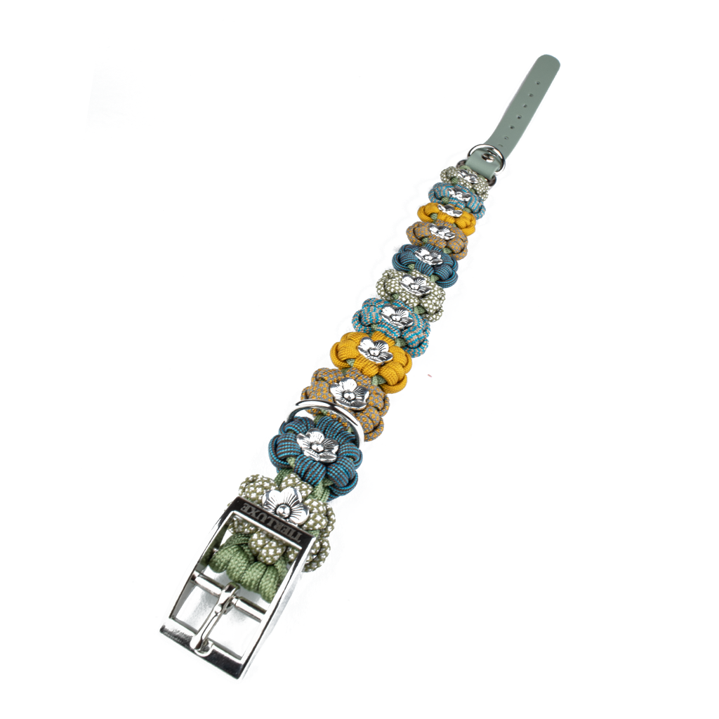 Tierluxe - Wholesale Pet Collar - Dog - Dog Collar Animal Luxury Flowers Paracord0