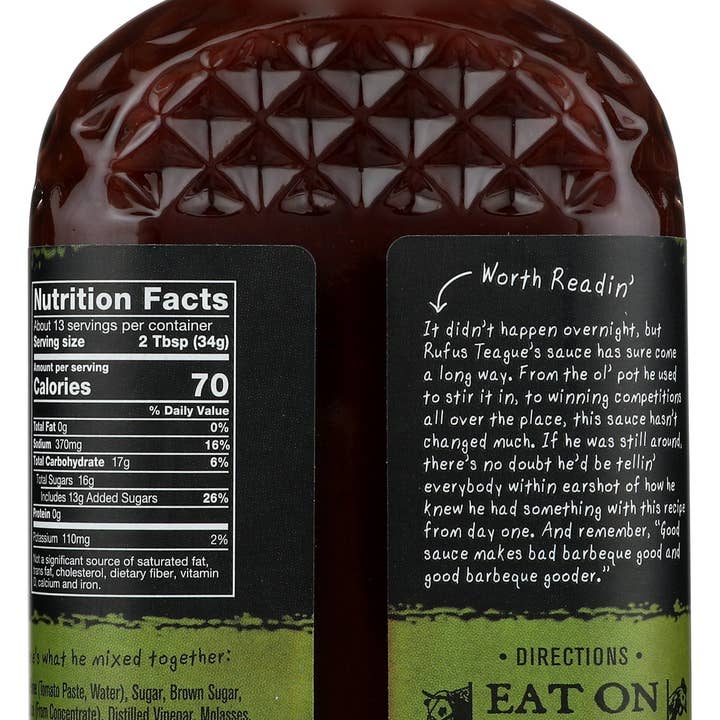 Everyday Supply Co - Wholesale BBQ Sauce - RUFUS TEAGUE SAUCE BBQ APPLE MASH - Case of 61
