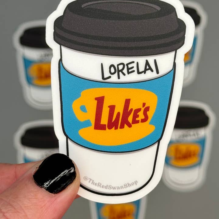 The Red Swan Shop - Wholesale Sticker - Vinyl Decal - Gilmore Girls - Luke's Cafe Cup0
