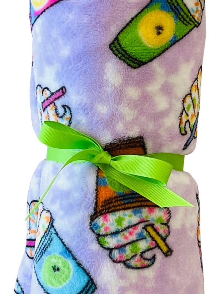 Fuzzy Fun Frappes Blanket for wholesale by Made With Love & Kisses