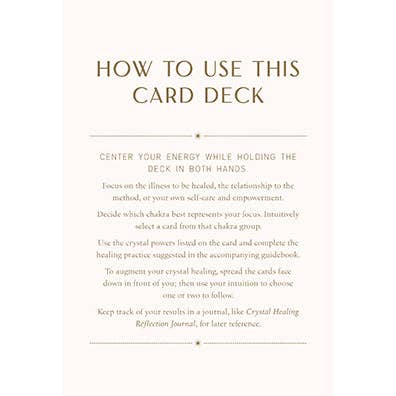 Insight Editions - #1 Pop Culture Publisher - Vente Cartes de tarot - Deck de cartes Crystal Healing2