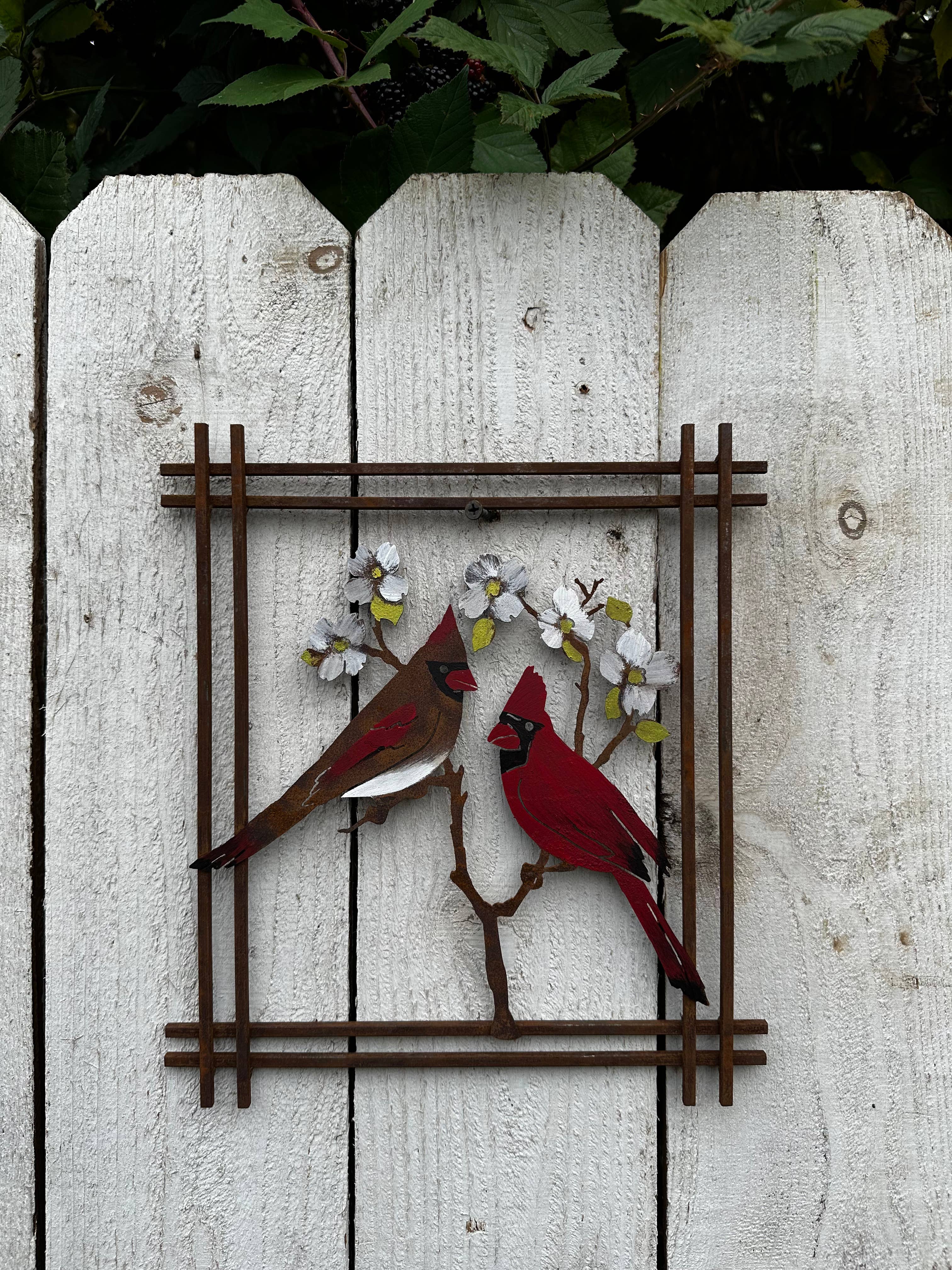 Elegant Garden Design - Wholesale Wall Accent - Cardinals on Dogwood Wall Art -Painted1