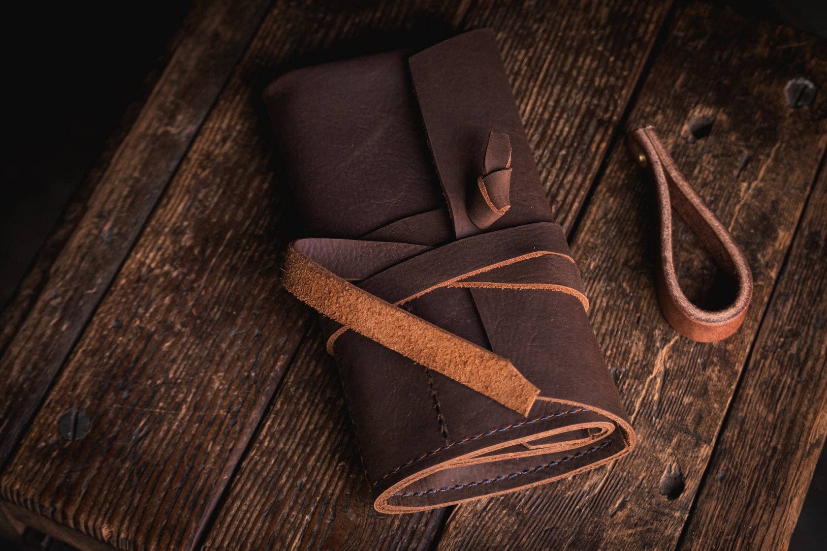 Craft and Lore - Wholesale Humidor/Cigar Accessory - Rustic Leather Pipe Roll18