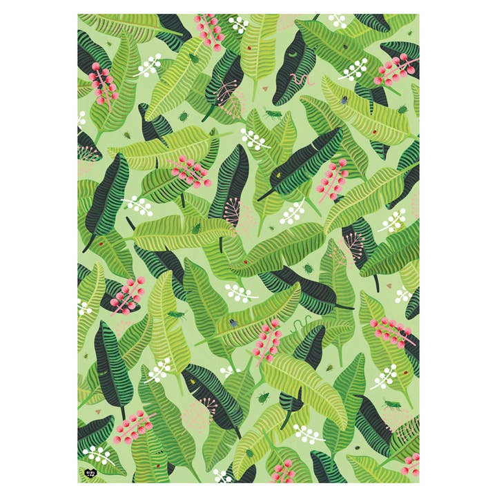 Tropical Swoon Gift Wrap Sheet for wholesale by Girl w/ Knife