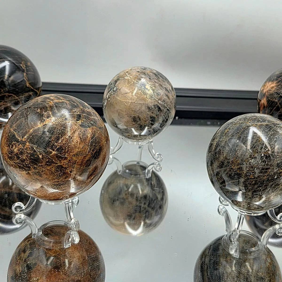 Distinction Crystals - Wholesale Spiritual Stone/Crystal - Large Black Moonstone Crystal Spheres2