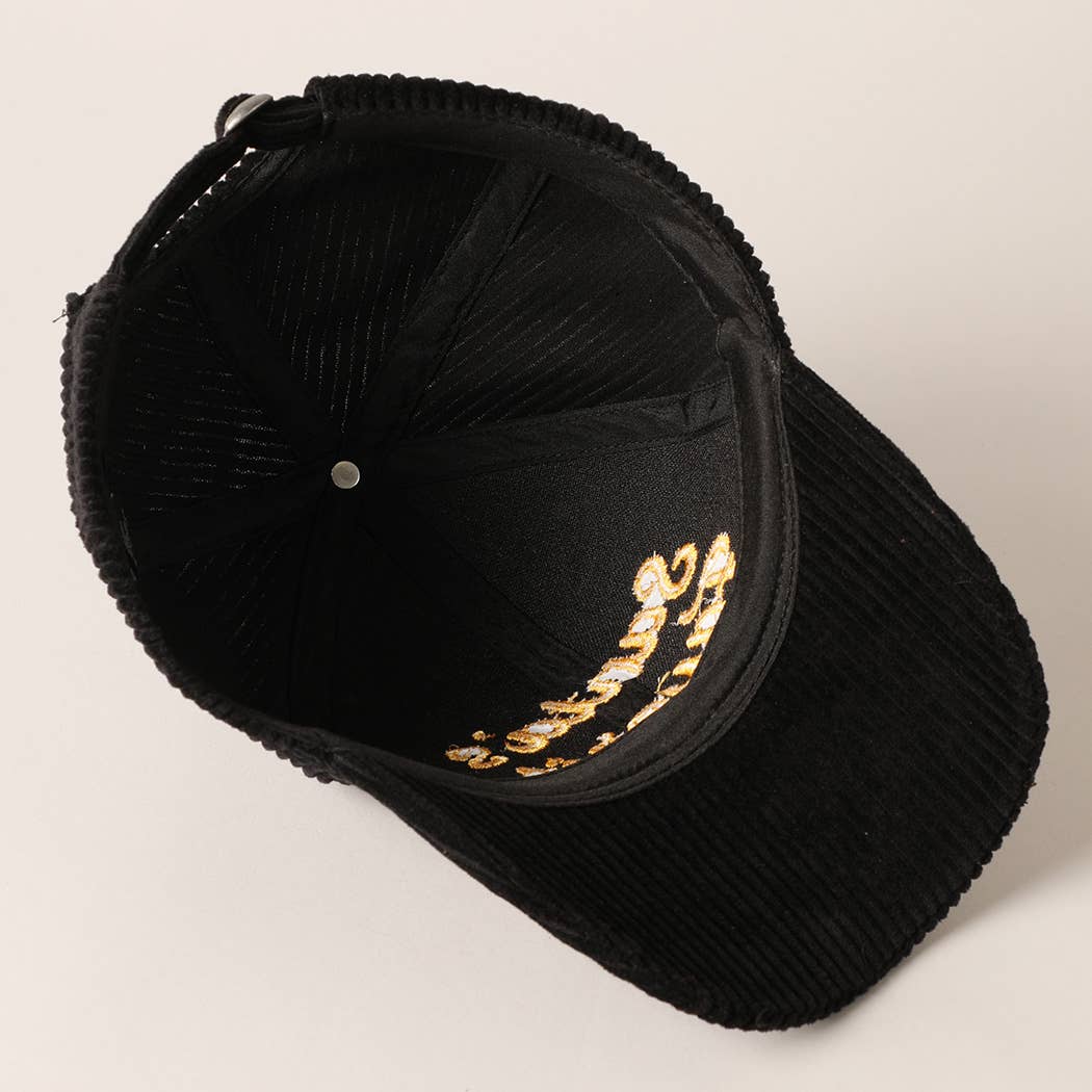 Fashion City - Vente Casquette de baseball – unisexe - Casquette en velours côtelé brodée préférée du Père Noël3