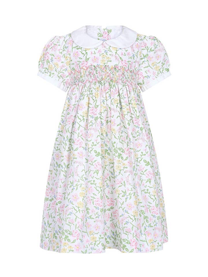 Berry Wildflowers Print Smocked Dress for wholesale by Nellapima