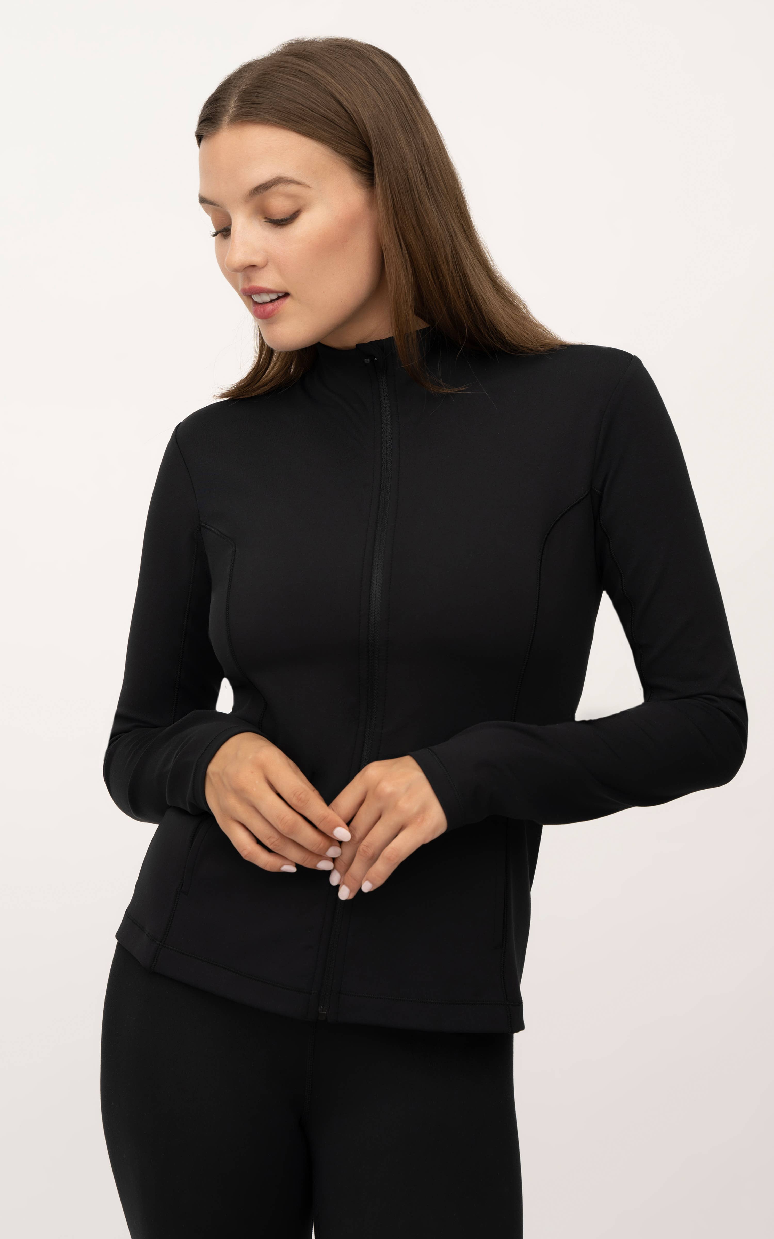 90 Degree by Reflex & Yogalicious - Venta al por mayor Chaqueta deportiva - Mujer - Chaqueta deportiva Wonderlink Linear con cierre completo para mujer2