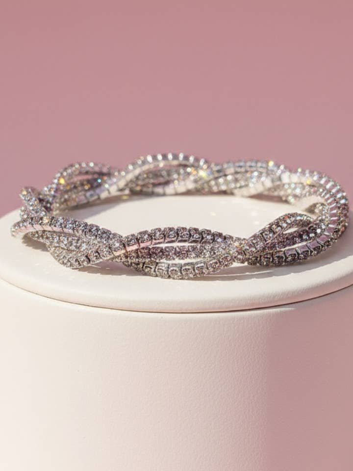Stretchy Crystal Tennis Bracelet for wholesale by Arya Jewellery Wholesale
