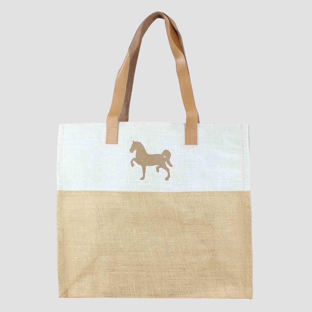 REMOVED BRAND - Wholesale Tote Bag - Women's - Jute Shopper Bag Horse1