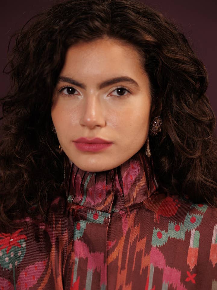 Maison Qala - Wholesale Top & Skirt Set - Women's - Poppies at Dusk Set2