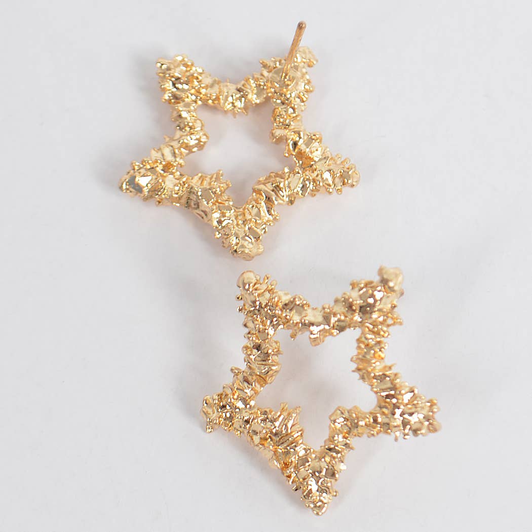 3AM BY H&D ACCESSORIES - Vendita all'ingrosso Orecchini a bottone - Orecchini glitterati a forma di stella1