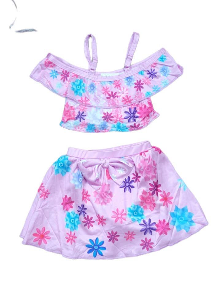 Bañador de 2 piezas Flower Sister para venta al por mayor de Great Lakes Kids Apparel