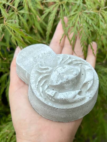 Porta-vasos em betão de caranguejo, passadores plantadores, conjunto de 3 por atacado de Backyard Stone Art