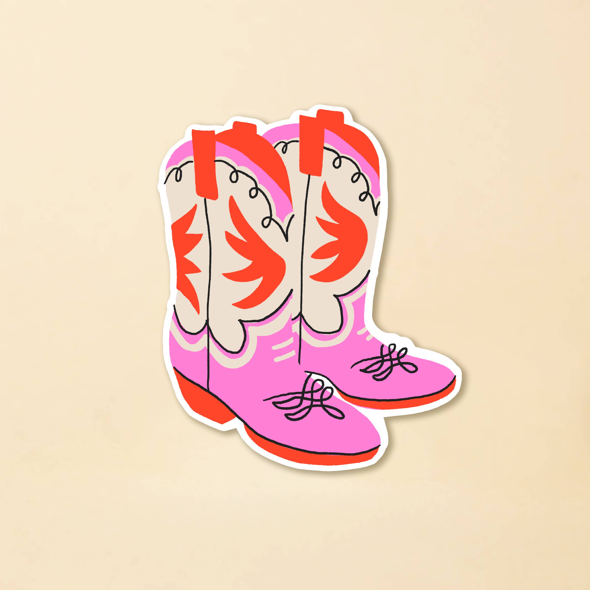 Tender Loving Empire - Vente Autocollant - Sticker Botte Cowgirl2