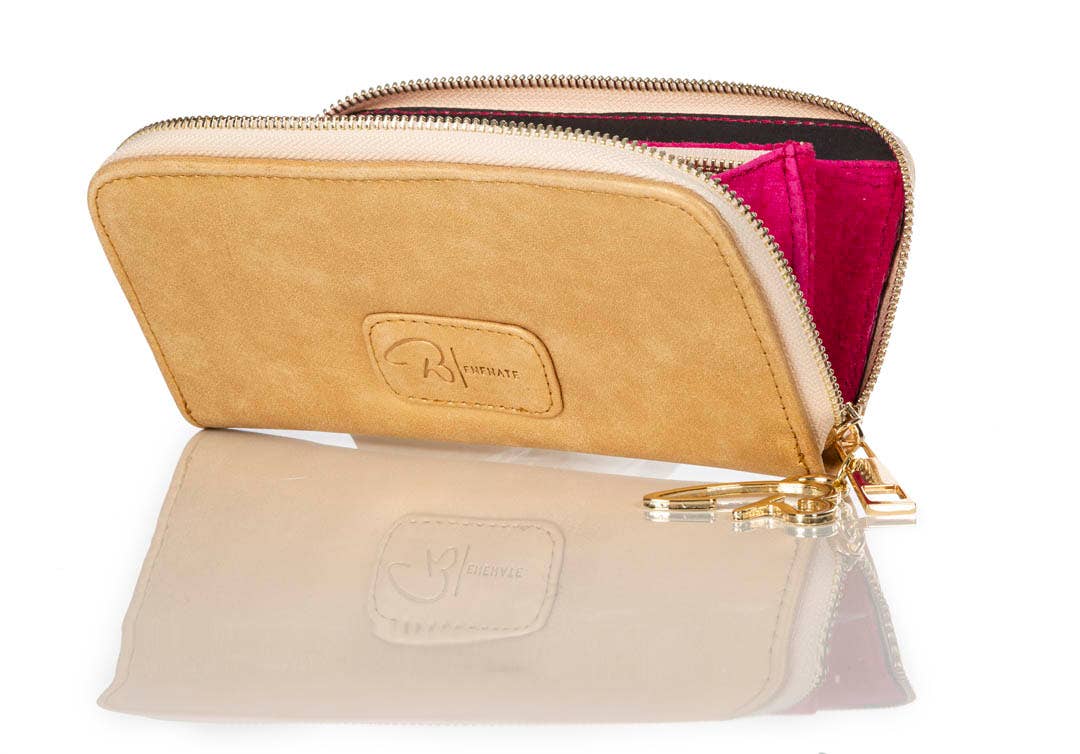 Benenate - Wholesale Wallet - Women's - Gold Calf 222 Leather Wallet1