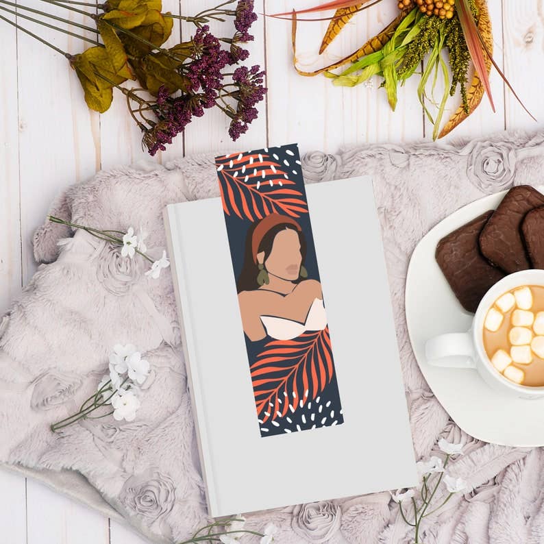 Zella & Co. - Wholesale Bookmark - Laminated Bookmark, Abstract African American Woman1