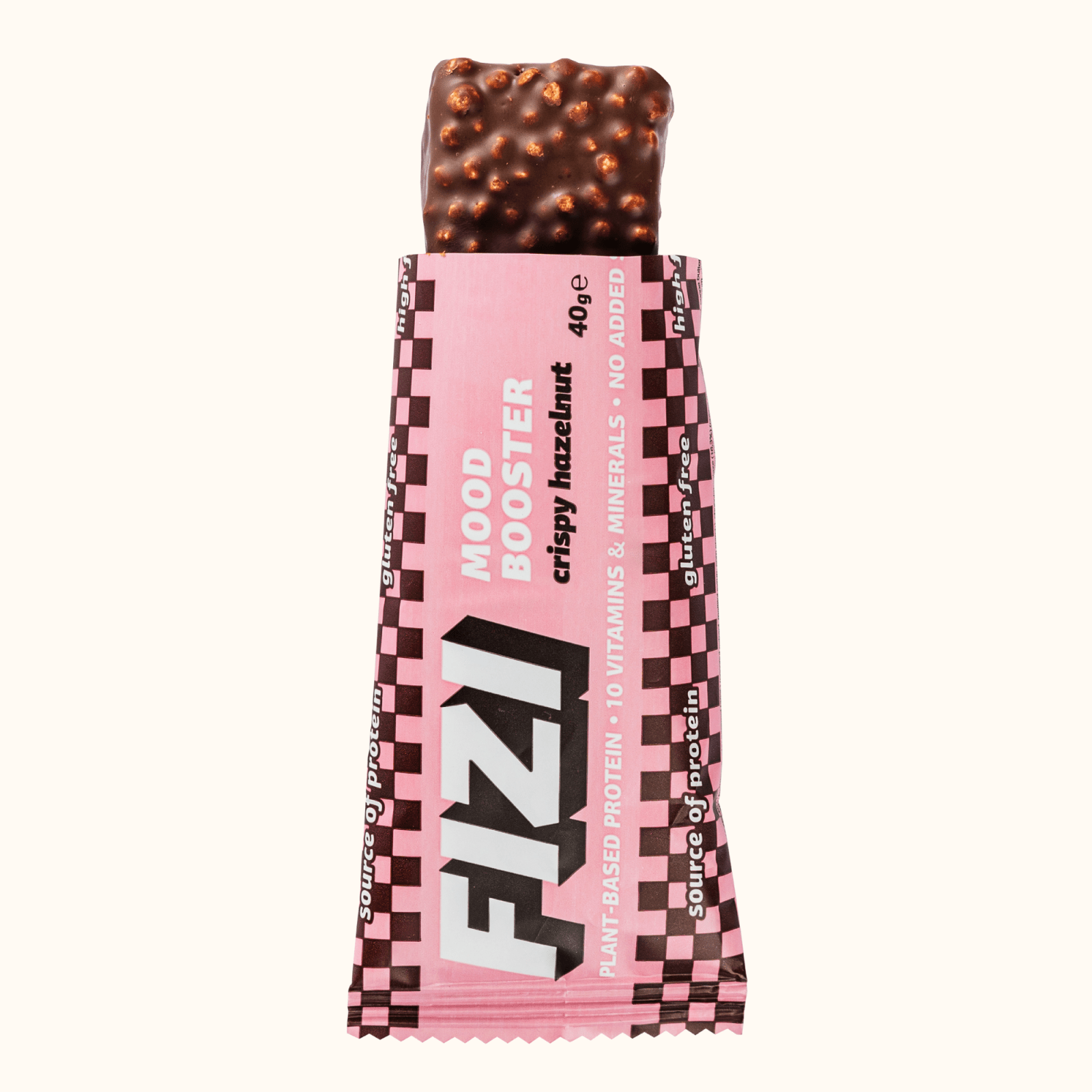 FIZI - Wholesale Snack Bar - MOOD BOOSTER "CRISPY HAZELNUT” 12 X 40G2