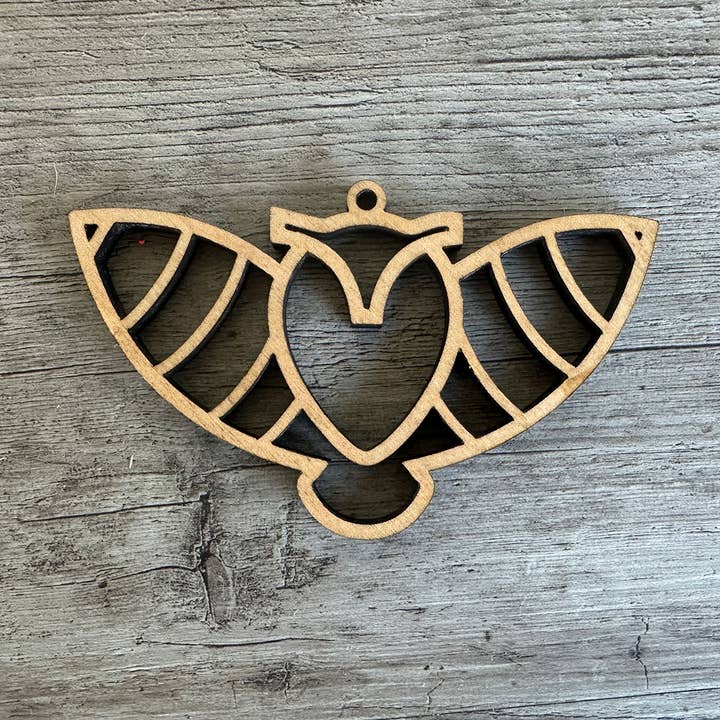 Wood modern woodland owl ornament for tree / nursery mobile for wholesale by Novel Wares