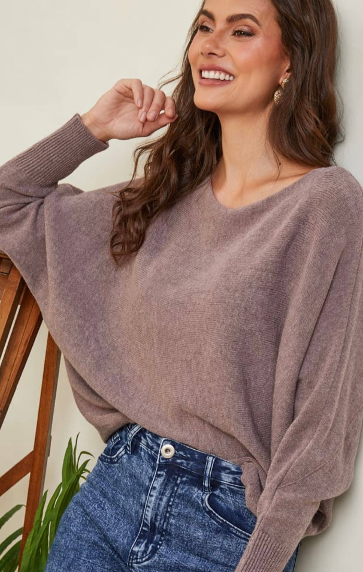 LÉA & LUC - Vendita all'ingrosso Maglione tricot - Donna - Maglione con maniche a pipistrello REF. 009969