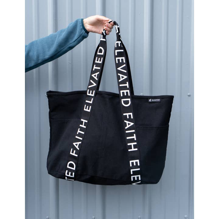Elevated Faith - Venta al por mayor Bolsa de asa- Mujer - La bolsa negra grande de uso diario