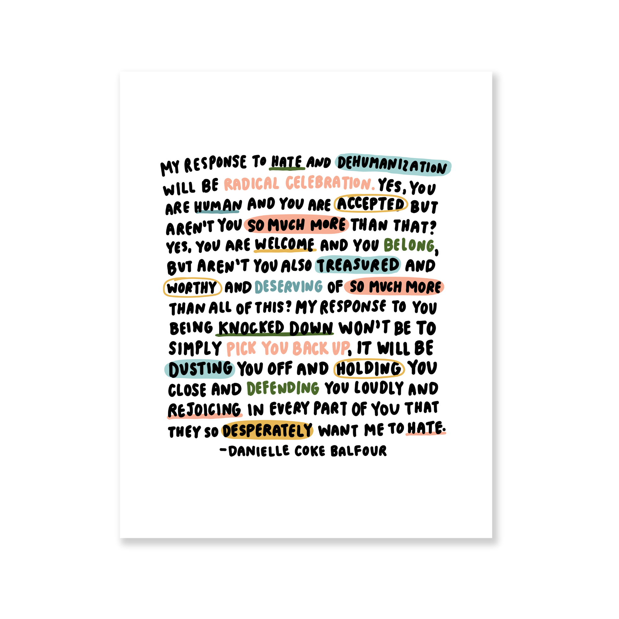 Oh Happy Dani - Wholesale Art Print - Radical Celebration Print1