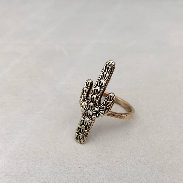 HELIOTROPE - Wholesale Cocktail/Statement Ring - Saguaro Cactus Ring3