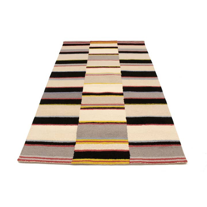 Flerfarvet stribet 5X8 moderne tæppe for engroshandel hos Magic Rugs Inc.