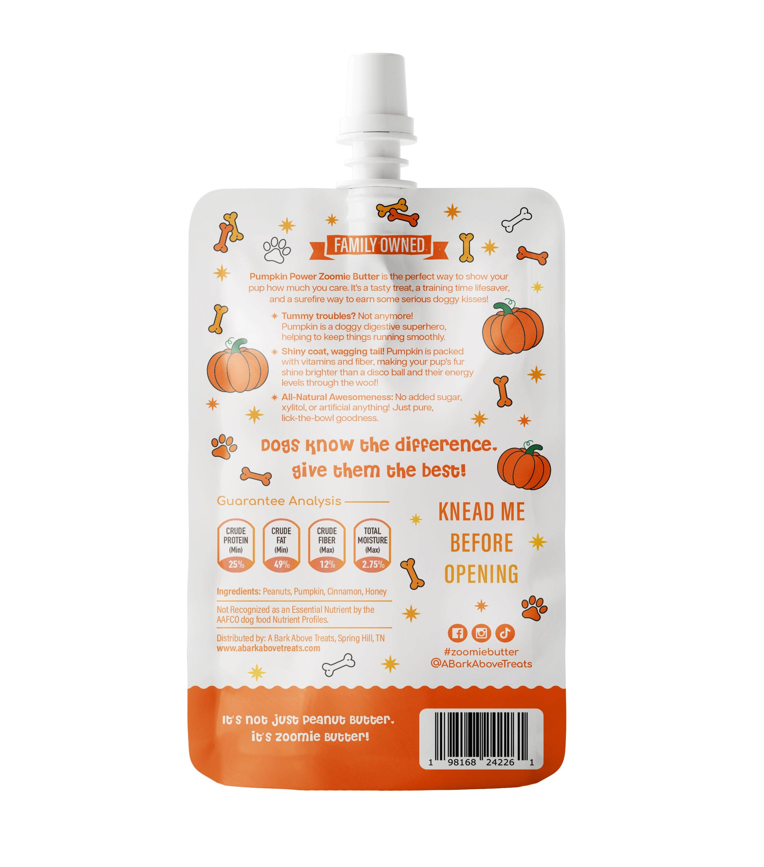 A Bark Above Treats - Wholesale Pet Treats - Dog - Pumpkin Power Squeeze Pack3