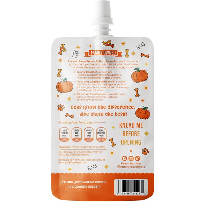 A Bark Above Treats - Wholesale Pet Treats - Dog - Pumpkin Power Squeeze Pack3