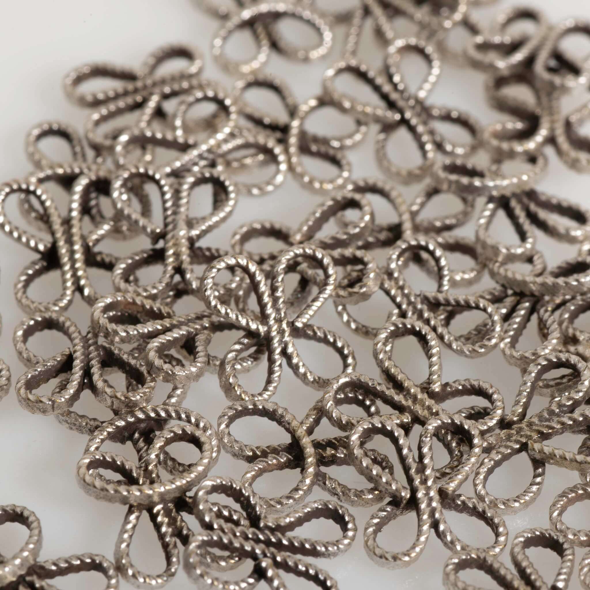 Continental Beads - Wholesale Individual Charm/Pendant - Filigree Flower Connector - Measure 9mm - Available in Multiple Colors - Sold Individually - CON102013