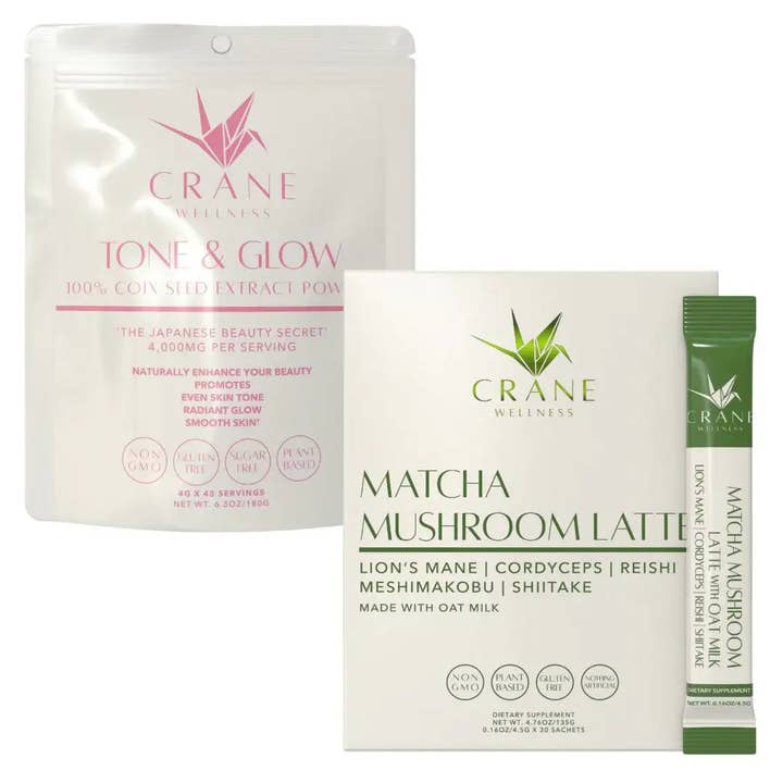Matcha & Glow Bundle for wholesale by Crane Wellness