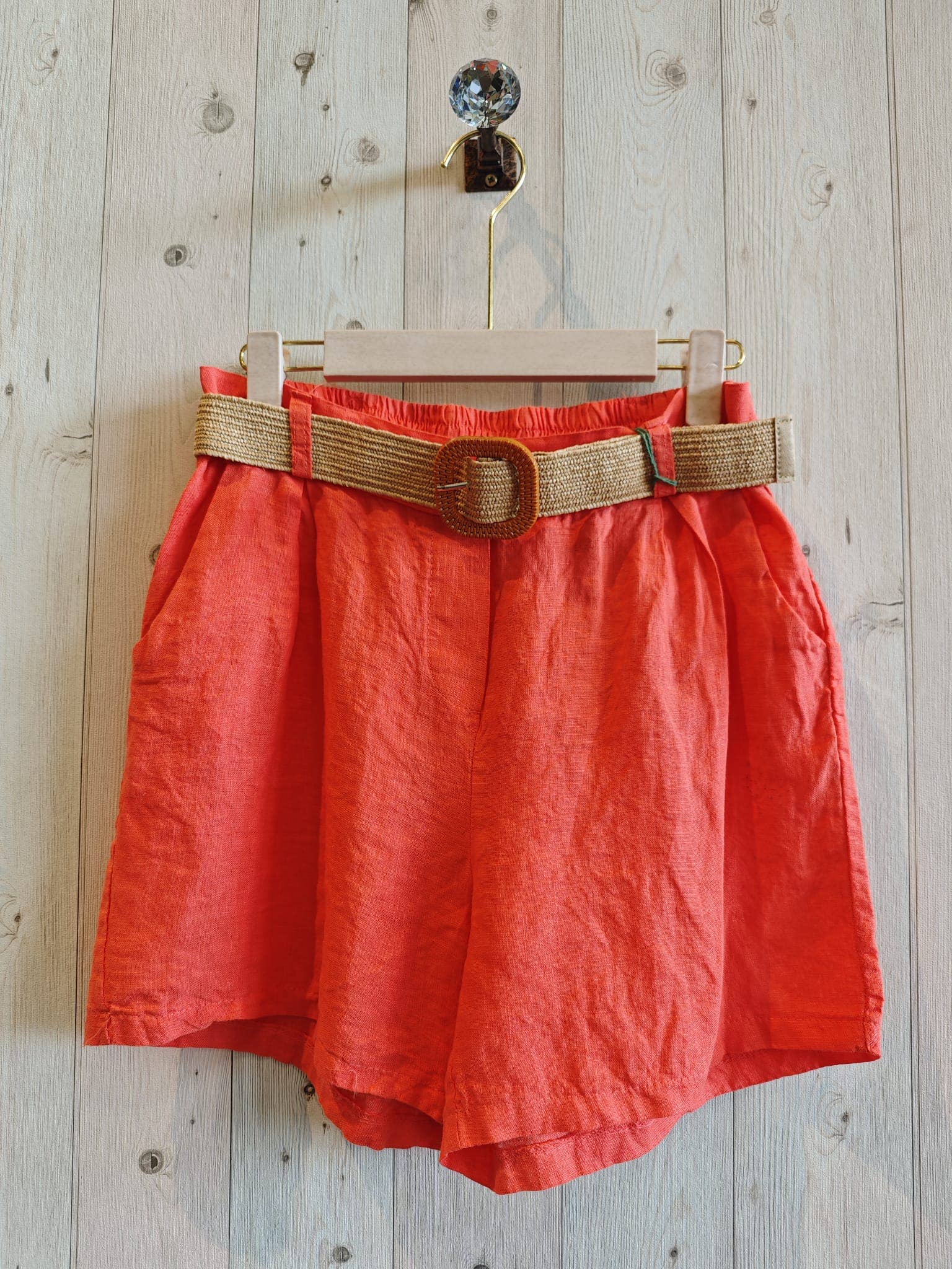 Linen & More – Engroshandel Shorts – Kvinder – REF 30563 100 % hør shorts med bælte7