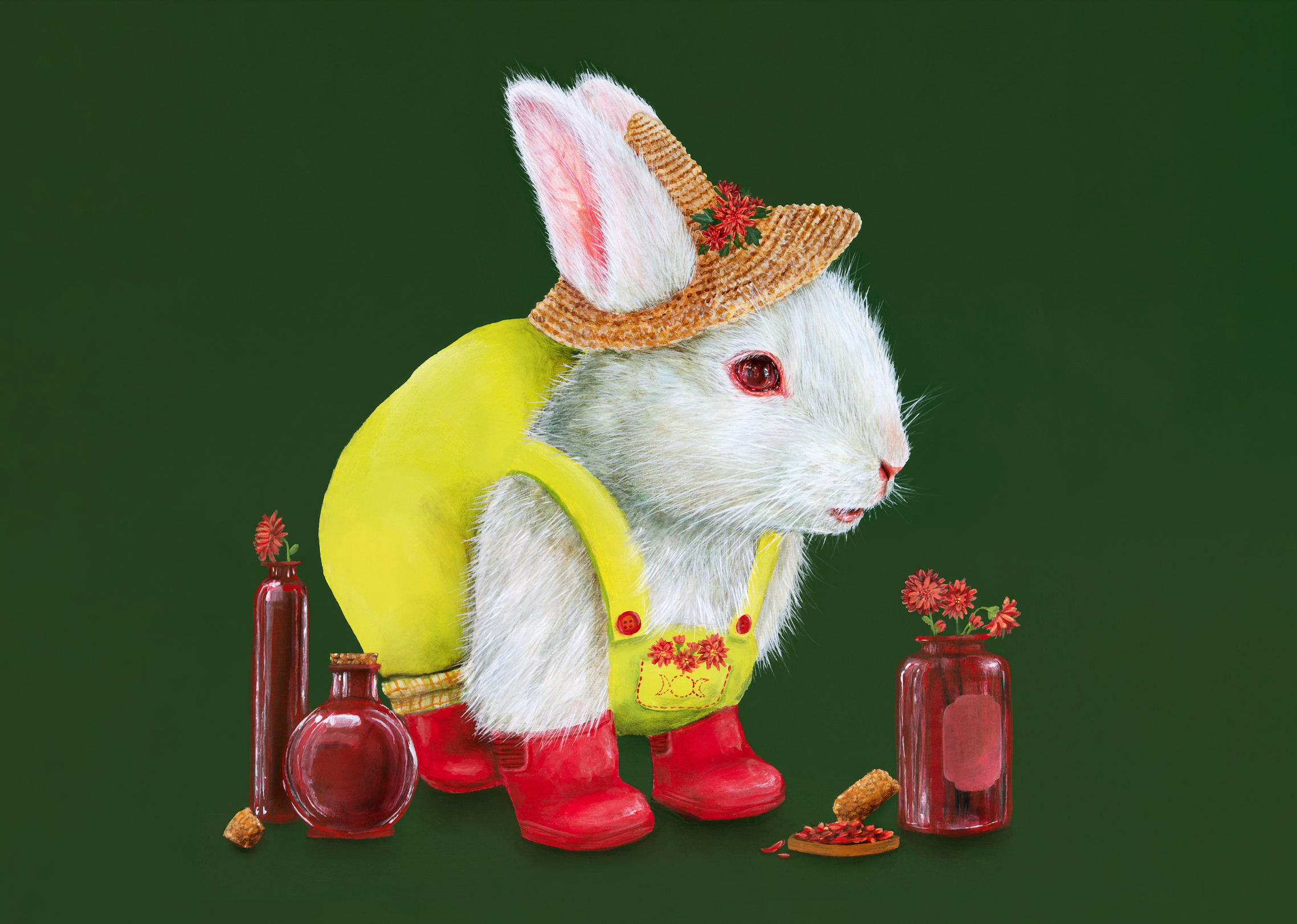 One Lane Studios - Wholesale Art Print - Matilda (Albino Rabbit) Print1