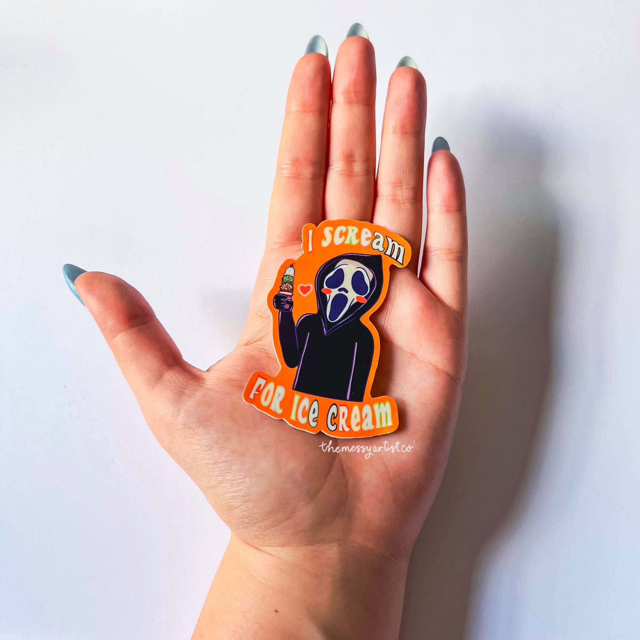 The Messy Artist Co. – Großhandel Aufkleber – Ich schreie nach Eiscreme-Aufkleber, wasserdichter Aufkleber6