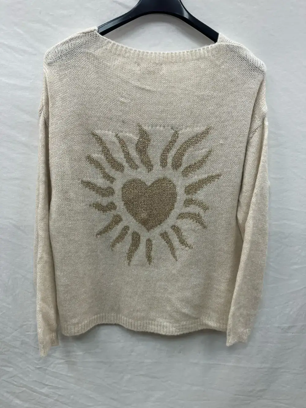 Mimi & Gogo - Vendita all'ingrosso Maglione tricot - Donna - Maglia A Motivi Soleggiata Sul Retro @35669_PulSoleil0