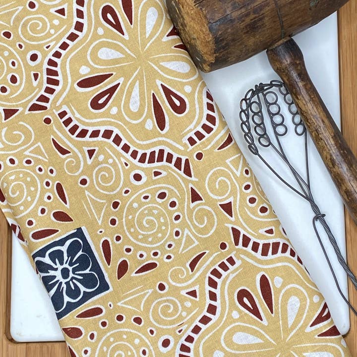 Tea Towel - Southwest Hacienda Verano linen towel and napkin for wholesale by Cher the Fire