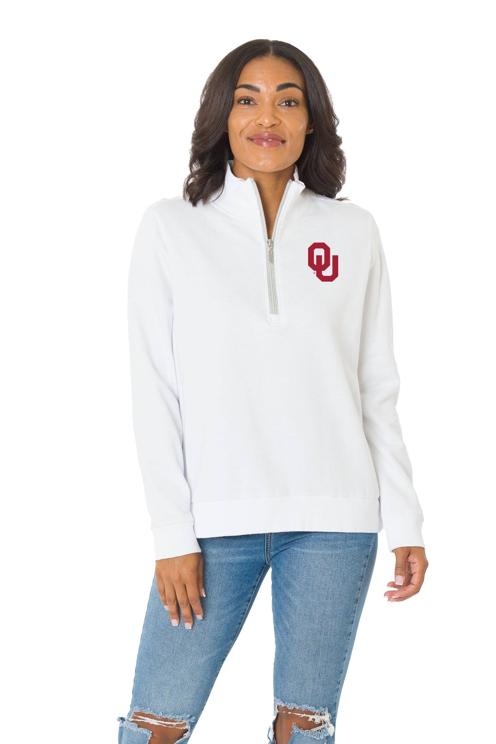 Flying Colors Apparel - Wholesale Sweatshirt - Women's - Oklahoma Sooners Quinn Quarter Zip