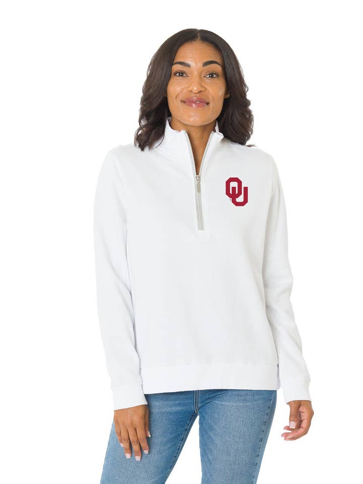 Flying Colors Apparel - Wholesale Sweatshirt - Women's - Oklahoma Sooners Quinn Quarter Zip0