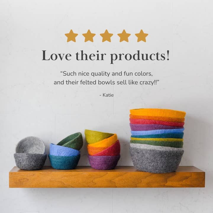 Fibres of Life - Wool & Felt - Wholesale Decorative Plate/Dish/Bowl - Felt Bowl - Small | Wool Felt Bowl | Catchall Felt Decor28