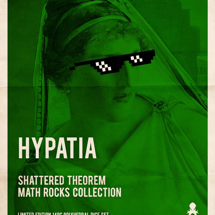 Hypatia: Conjunto de Dados Poliédricos de Edição Limitada de 14 Peças Theorem Shattered por atacado de Kraken Dice