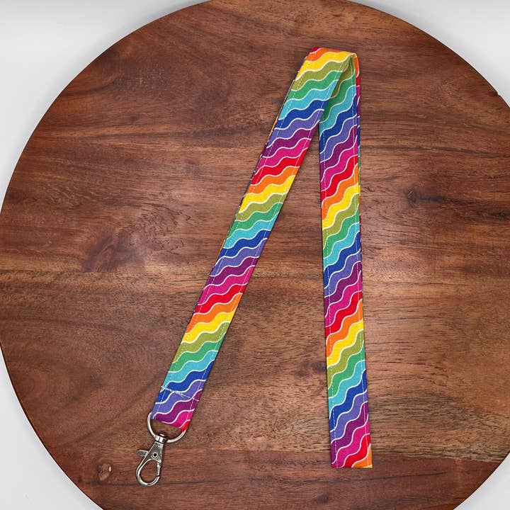Cordones Rainbow Wave para venta al por mayor de The Lanyard Boutique