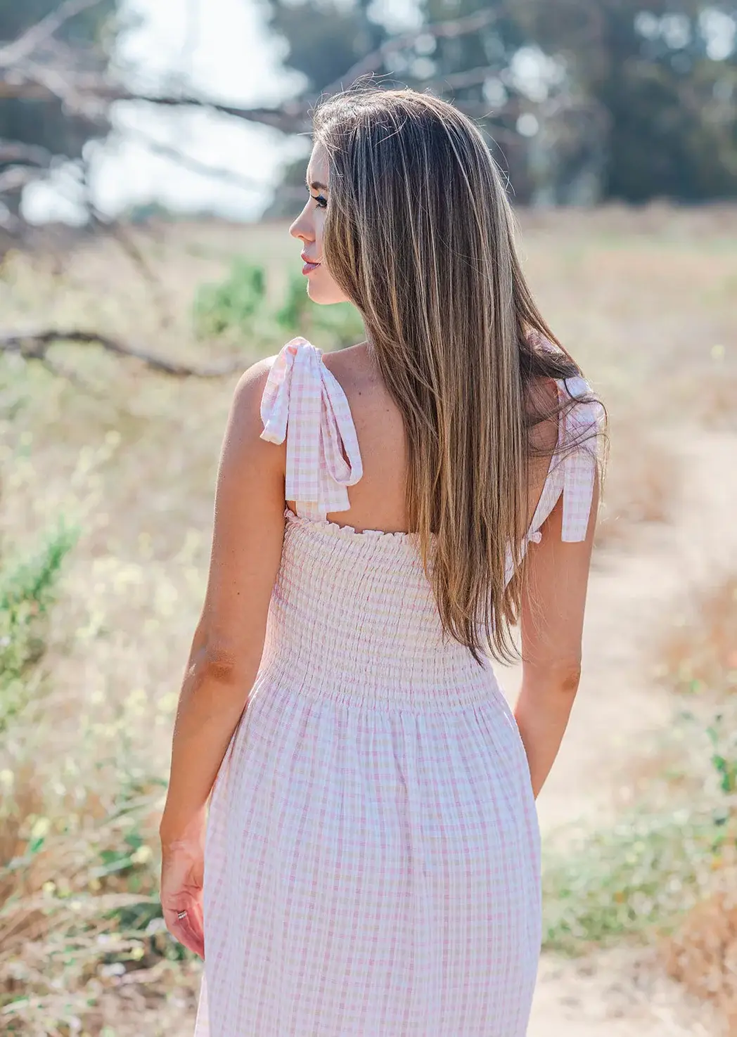 LIV Maternity – Engroshandel Kjole - Graviditet og barsel – Lyserød seersucker maxikjole til gravide2