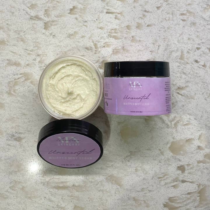 Unscented Whipped Body Scrub for wholesale by Monique Nicole Skincare