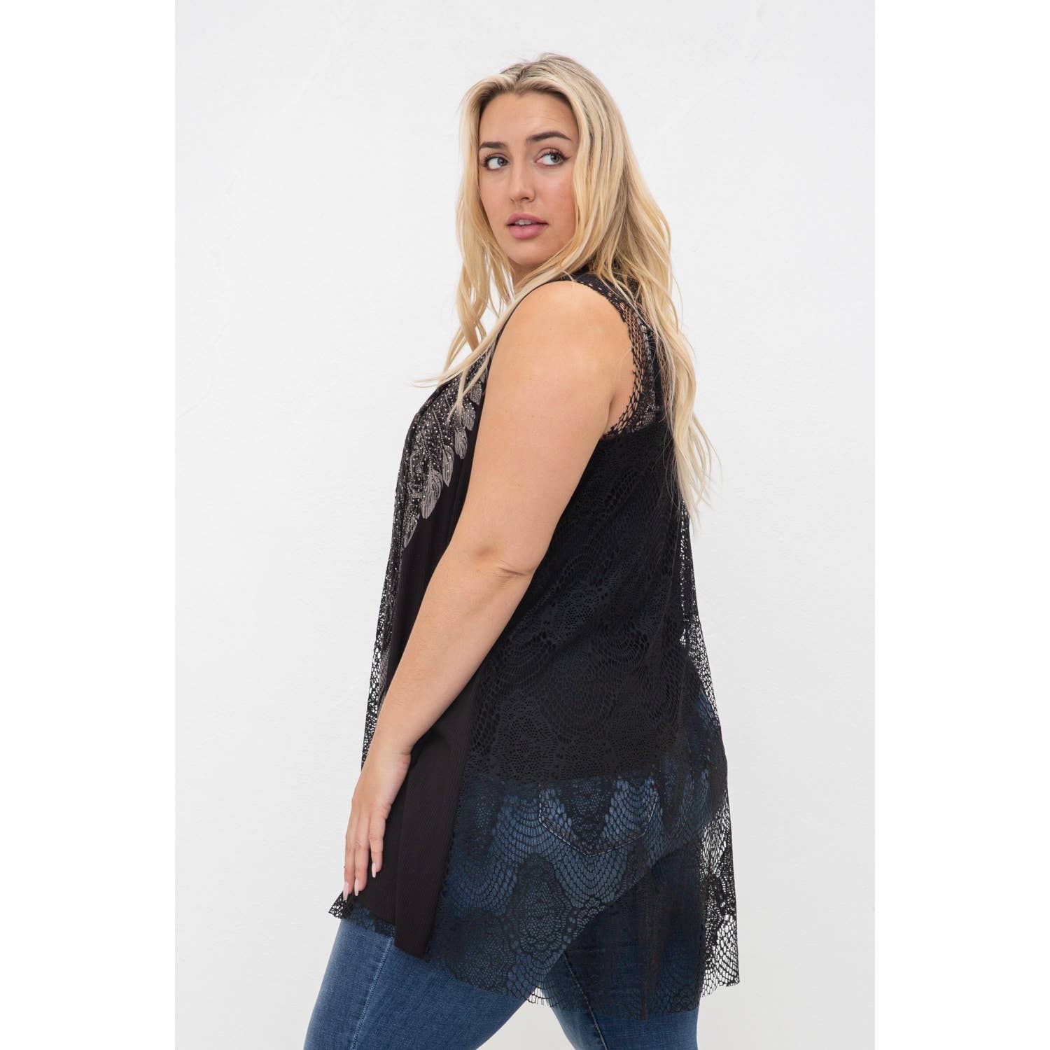 ウェア 93446 DG2 by Diane Gilman Sheer Flutter-Sleeve Top - 23512307 | HSN