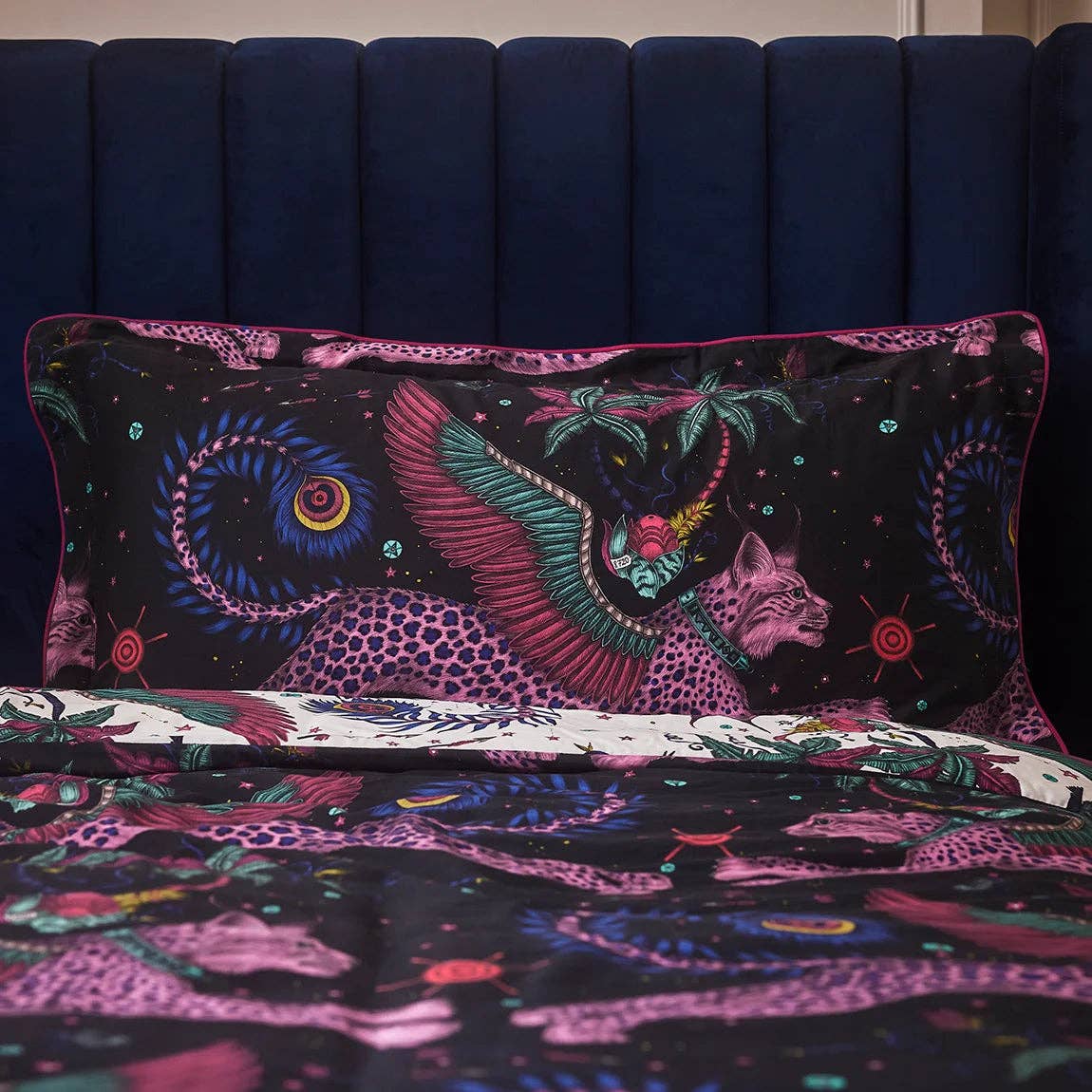 Marine/wit Lynx beddengoedset - maten VK/EU voor groothandel op Faire16