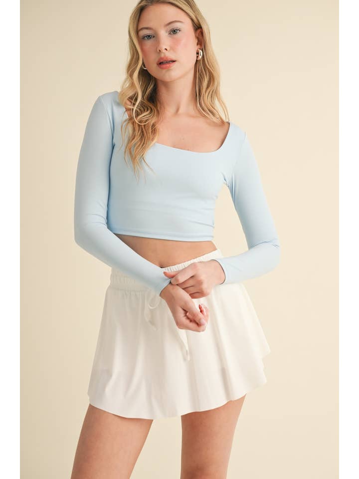 KIMBERLY C - Wholesale Athletic Top - Women's - Balletcore Long Sleeve Square Neck Top17