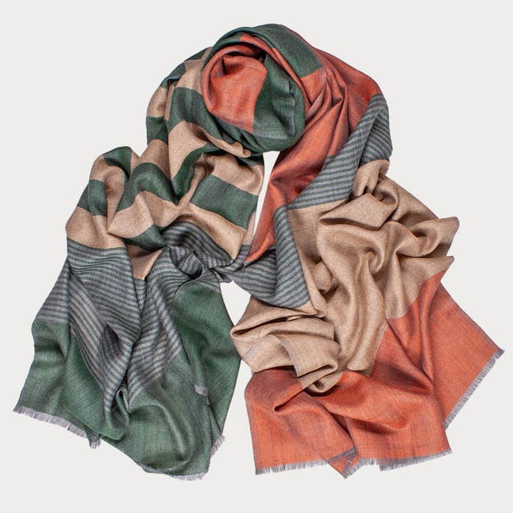 Bufanda de seda y lana Amberley para venta al por mayor de Black